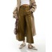 ASOS DESIGN faux leather belted trouser in khaki Зеленый, US 2