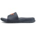 Skechers Slip-Resistant Slide Slippers Men's Charcoal Gray Charcoal Gray/Orange, 42.5
