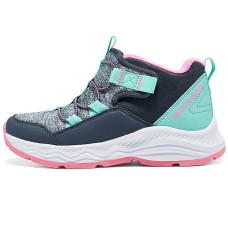 Skechers Anti-Slip Wear-Resistant Mid-Top Kids Lifestyle Shoes Charcoal Multicolor Kids' Charcoal/Multicolor, 28.5