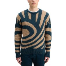 Men's Hairy Big Waves Dropped Shoulder Sweater Night Logo Wave, XL
