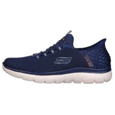 Skechers Slip ins Cushioning, Slip Resistant, And Abrasion Resistant Low Top Casual Shoes Men's Blue Синий, 39.5