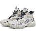 Skechers Sports Life Collection Anti-Slip Wear-Resistant High-Top Casual Shoes Women's White Gray White gray, 36.5
