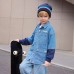 Levi’s Comfortable Mock Two-Piece Shirt Coat Lake Gray Blue Children Aged 3-7 Years Old Lake Gray Blue, 5