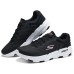 Skechers Anti-Slip Wear-Resistant Low-Top Running Shoes Men's Black White Черно-белый, 42.5