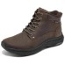 Skechers SKECHERS MENS USA Anti-Slip Wear-Resistant High-Top Casual Shoes Men's Dark Brown Коричневый, 43