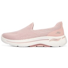 Skechers Go Walk Arch Fit Slip On 'Pink White' Women's 38