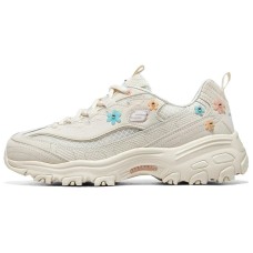 Skechers D'Lites 1.0 Chunky Sneakers Women's Low Top Beige/White/Blue 38