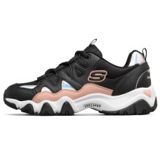 Skechers D'lites 2.0 Low top Running Shoes Black/White/Pink Women's 36