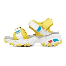 Skechers D'LITES Series Abrasion Resistant Children's Sandals Yellow White Teenagers 28.5