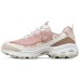 Skechers D'LITES 1.0 Cushioning Anti-Slip Wear-Resistant Breathability Low-Top Chunky Sneakers Women's Pink White 35.5
