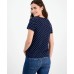 Women's Printed Scoop-Neck Short-Sleeve Top, Exclusively at Macy's Точка Синяя, 2XL