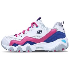 Skechers D'LITES 2.0 Cushioned Slip-Resistant Abrasion-Resistant Breathable Low-Top Casual Shoes Women's White Red 35