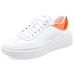Skechers Court Classics Breathable Support Low Top Skateboard Shoes Women's White Orange Белый, 35