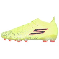 Skechers FG Rubber Long Studs Anti-Slip Wear-Resistant Soccer Shoes Unisex Yellow Black Yellow Black, 42