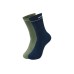Skechers Mid-Calf Socks Unisex 2 Pack 2 Pack (Marine Blue/Brown Green/03XK), S