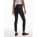 Mango elasticated waist slim fit faux leather legging in black Черный, XS - US 2