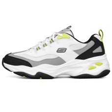 Skechers D Lites 4.0 Low Dad Shoes White/Black/Grey 39.5