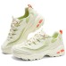 Skechers DLITES Low-Top Casual Shoes Women's Beige Green Orange Beige Green/Orange, 36