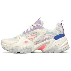 Skechers Stamina V2 Rainbow Mythical Creature Wear-Resistant Low-Top Chunky Sneakers Women's Natural 35.5