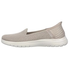 Skechers On-The-GO Fle Cushioned Wear-Resistant Breathable Low-Top Casual Shoes Women's Taupe 38