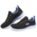 Skechers Anti-Slip Wear-Resistant Low-Top Casual Shoes Women's Black Blue Black Blue, 35.5