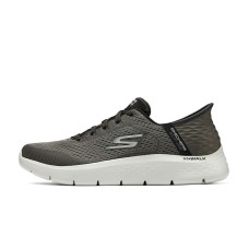 Skechers Go Walk Fle Hands Free Slip-Ins Cushioning Breathable Lightweight Rebound Low-Top Casual Shoes Men's Brown Коричневый, 42.5