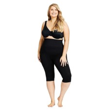 Plus Size Seamless Hi Waist Capri Черный, 18-20