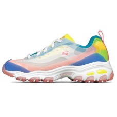 Skechers D'LITES 1.0 Cushioning Anti-Slip Wear-Resistant Breathability Low-Top Casual Shoes Women's Pink Blue Yellow 35