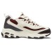 Skechers D'Lites Zip Along Shoes 'White Burgundy Grey' Women's Beige Red Umber, 35.5