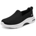 Skechers WOMEN'S GO WALK Anti-Slip Wear-Resistant Low-Top Casual Shoes Women's Black White Черно-белый, 36.5