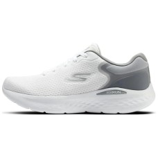 Skechers GO RUN Cushioned Slip-Resistant Low-Top Casual Shoes Men's White Gray White gray, 44.5