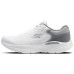 Skechers GO RUN Cushioned Slip-Resistant Low-Top Casual Shoes Men's White Gray White gray, 44.5