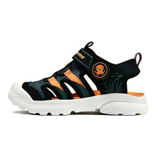 Small Columns Under The Sea x Skechers SKECHERS BOYS Anti-Slip Wear-Resistant Children's Sandals Black Teenagers Черный/оливковый, 30