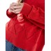 Hollister off shoulder strawberry motif jumper in red Красный, M