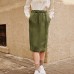 Skechers Diamond Series Knit Long Skirt Women's Olive Olive/0067, M
