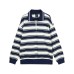 Skechers Colorful Sweatshirts Unisex Navy Blue White Mixed Color Stripes 03UB Navy Blue-White Mixed Color Stripes-03UB, L