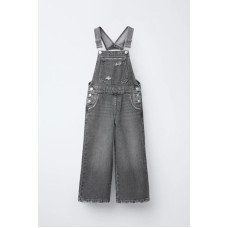 Длинный джинсовый комбинезон ZARA Серый, 9/10 лет (года) (140 cm)