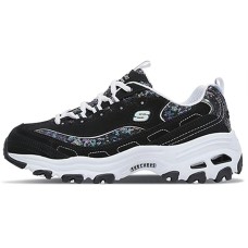 Skechers D'Lites Low Top Sneakers Black/White Women's 35