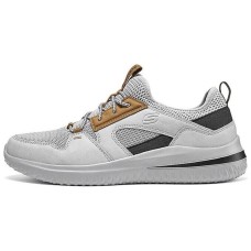 Skechers Delson 3.0 Cushioned Wear-Resistant Breathable Rebound Low-Top Casual Shoes Men's Gray Серый, 41.5