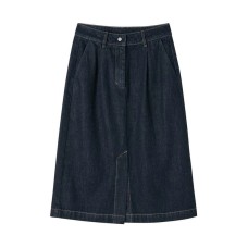 Skechers Yazhuan Series Denim Long Skirts Women's Dark Blue Синий, M