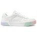 Skechers Court Classics Slip Resistant Low Top Skateboard Shoes Women's White Green Pink WHITE GREEN PINK, 35