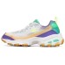 Skechers D'LITES 1.0 Cushioned Slip-Resistant Abrasion-Resistant Breathable Low-Top Casual Shoes Women's Purple Green 36