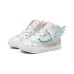 Skechers Anti Slip Wear Resistant High Top Kids' Skateboarding Shoes Silver Pink Children Aged 3 7 Years Old 24