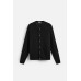 Кардиган с рельефным узором ZARA Черный, M