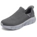 Skechers Go Walk Fle Hands Free Slip Ins Technology Cushioning, Breathable, Quick Dry Low Top Casual Shoes Men's Gray Серый, 41