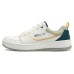 Skechers Slip Resistant Breathable Low Top Skateboard Shoes Men's White Green Cyan White Green Turquoise, 42