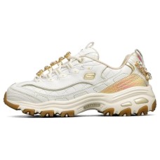 Skechers D'lites 1.0 White/Gold Women's 35.5