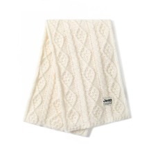 Jeep Knit Scarves Unisex F, Ecru