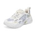 Skechers Stamina V3 Cushioning Anti-Slip Wear-Resistant Breathability Low-Top Casual Shoes Women's White Purple White gray, 37