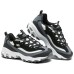 Skechers DLITES Slip Resistant, Abrasion Resistant, Breathable Low Top Running Shoes Women's Black White Gray Black White Gray, 37